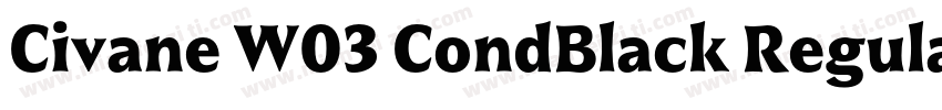 Civane W03 CondBlack Regular字体转换
